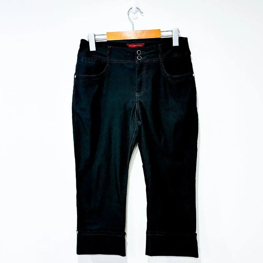 SAN FRANCISCO – Khaki green capri‎ pants | Stretch summer essential *